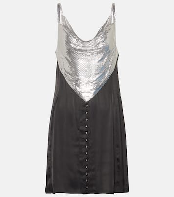 Chainmail and satin minidress | Rabanne