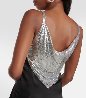 Chainmail and satin minidress | Rabanne