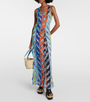 Vestido largo Girandole de malla | Pucci