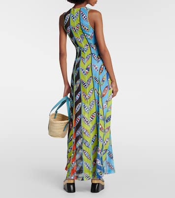 Vestido largo Girandole de malla | Pucci