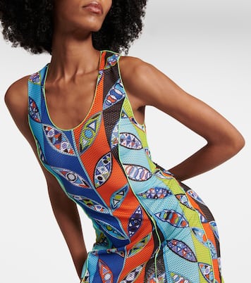 Vestido largo Girandole de malla | Pucci