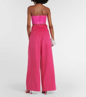 Pantalon ample à taille haute en crêpe | Giuseppe di Morabito