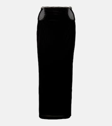Falda midi de jersey con abertura | Dion Lee