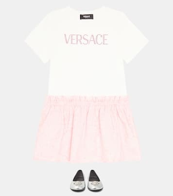 Kleid aus einem Baumwollgemisch | Versace Kids