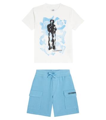 Cotton jersey T-shirt and shorts set | C.P. Company Kids