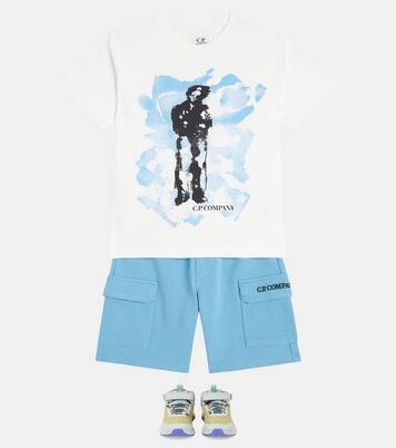 Cotton jersey T-shirt and shorts set | C.P. Company Kids