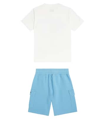 Cotton jersey T-shirt and shorts set | C.P. Company Kids