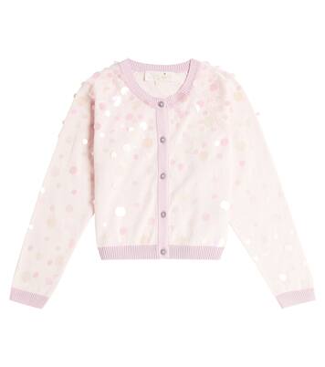Cardigan Pointillism en coton à sequins | Tutu Du Monde