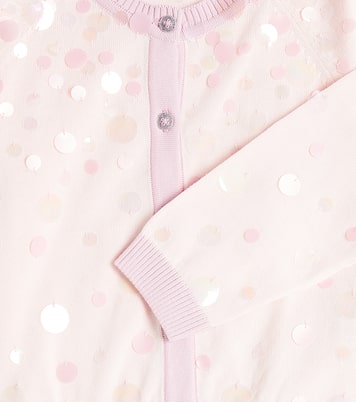 Cardigan Pointillism en coton à sequins | Tutu Du Monde