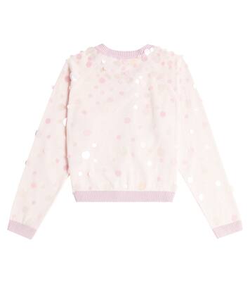 Cardigan Pointillism en coton à sequins | Tutu Du Monde