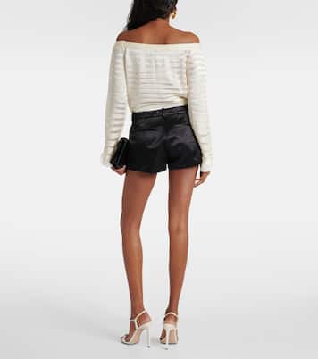 Shorts in raso di misto cotone | Tom Ford