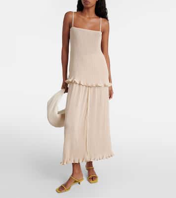 Top lencero plisado con volantes | Toteme