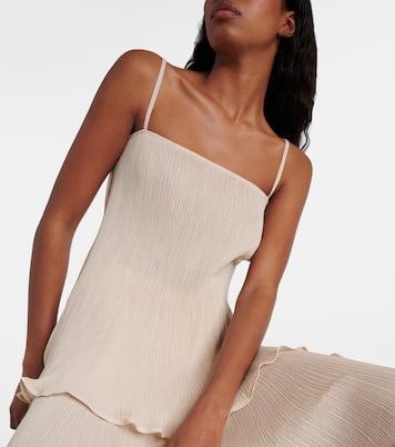Top lencero plisado con volantes | Toteme