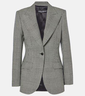 Prince of Wales check virgin wool blazer | Dolce&Gabbana