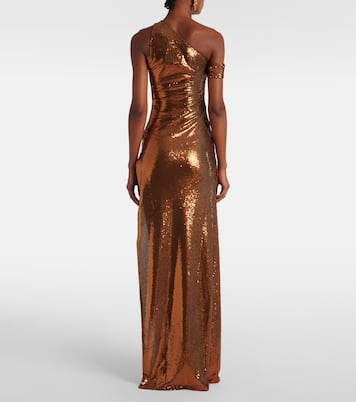 Lizette sequined one-shoulder gown | The New Arrivals Ilkyaz Ozel