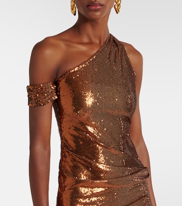 Lizette sequined one-shoulder gown | The New Arrivals Ilkyaz Ozel