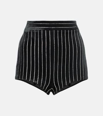 Shorts in velluto con cristalli | Alex Perry