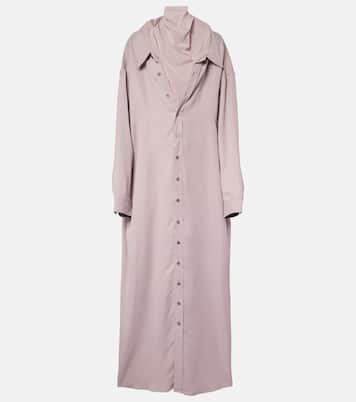 Turtleneck mesh-trimmed shirt dress | Y/Project