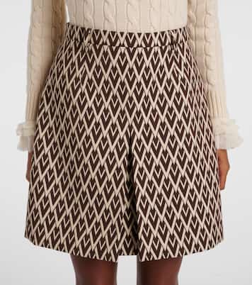 Toute La V wool jacquard miniskirt | Valentino