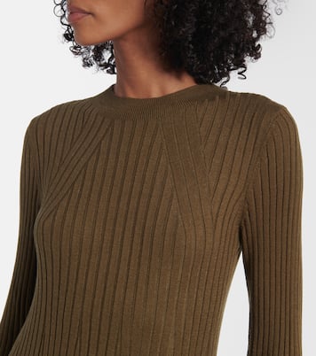 Vestido midi acanalado Axel | Varley