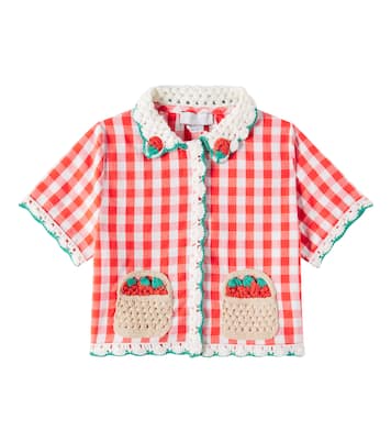 Hemd aus Baumwolle mit Häkelstrick | Stella McCartney Kids