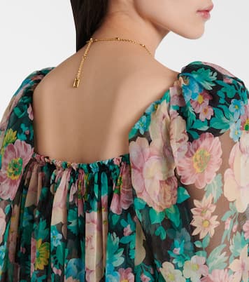 Robe longue en soie à fleurs | Chloé