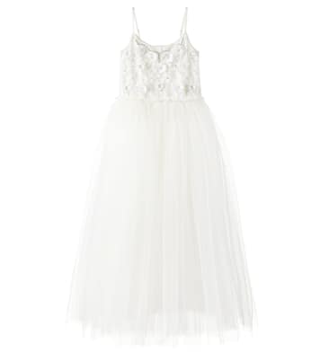 Abito White Lotus in tulle con paillettes | Tutu Du Monde
