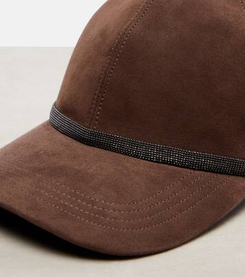 Monili suede baseball cap | Brunello Cucinelli
