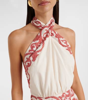 Vestido midi de algodón estampado | Johanna Ortiz