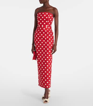 Romeo polka-dot linen maxi dress | Posse