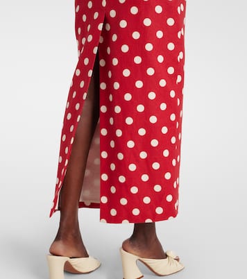 Romeo polka-dot linen maxi dress | Posse