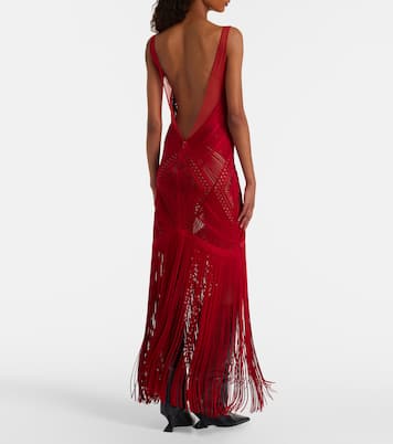 Vestido de cóctel Soutache de tul bordado | The Attico