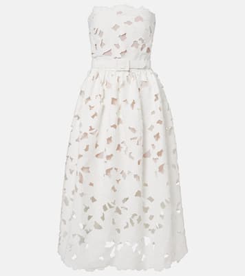 Vestido bustier de encaje | Oscar de la Renta