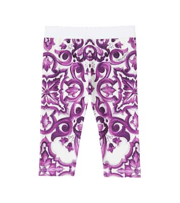 Baby Bedruckte Leggings Majolica | Dolce&Gabbana Kids