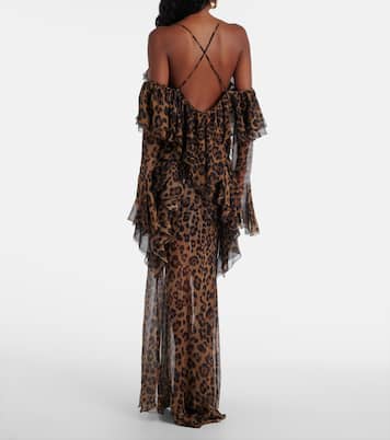 Top en soie à motif léopard | Blumarine