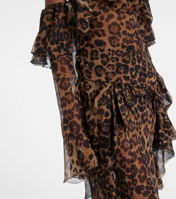 Top en soie à motif léopard | Blumarine
