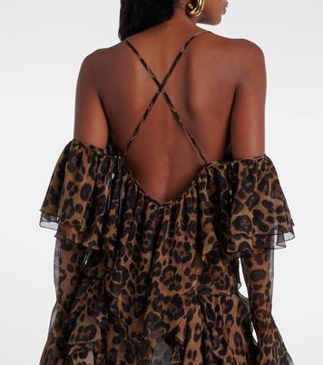 Top en soie à motif léopard | Blumarine