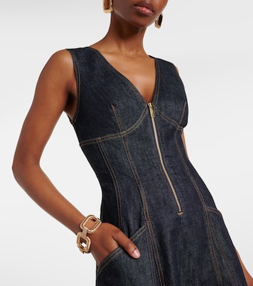 Midikleid aus Denim | Self-Portrait