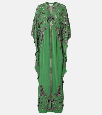 Verzierter Kaftan Mystical Gaucho aus Seide | Johanna Ortiz