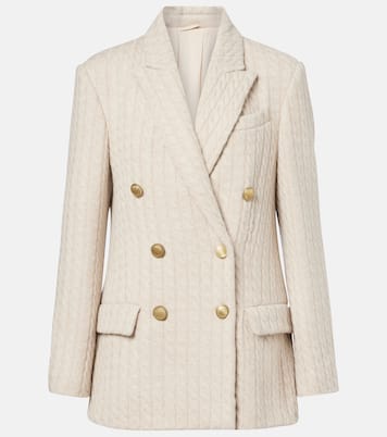Monili cable-knit cashmere blazer | Brunello Cucinelli