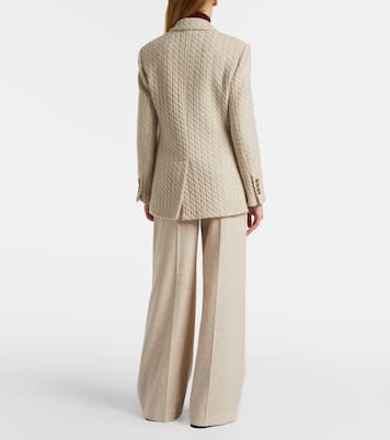 Monili cable-knit cashmere blazer | Brunello Cucinelli