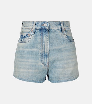 High-rise denim shorts | Prada