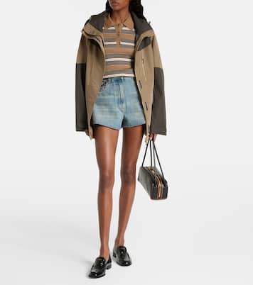 High-rise denim shorts | Prada