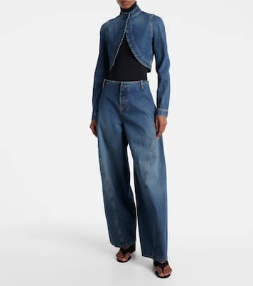 Cropped denim jacket | Alaïa