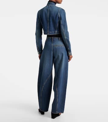 Cropped denim jacket | Alaïa