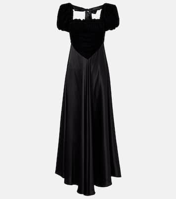 Velvet and silk satin maxi dress | Rodarte