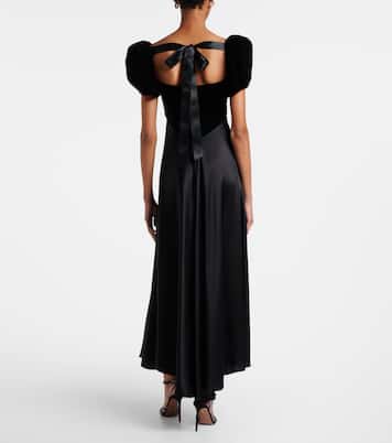 Velvet and silk satin maxi dress | Rodarte