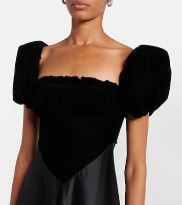 Velvet and silk satin maxi dress | Rodarte