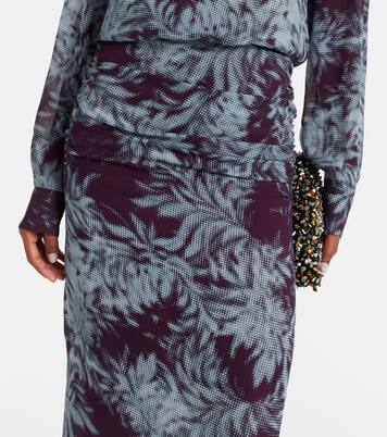 Printed chiffon midi skirt | Dries Van Noten
