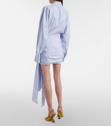 Vestido camisero de popelín de algodón a rayas | The Attico